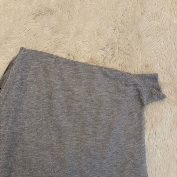 Blue Saks Fifth Avenue Drape Front Sheer Shawl Sweater Small - Picture 3 of 8